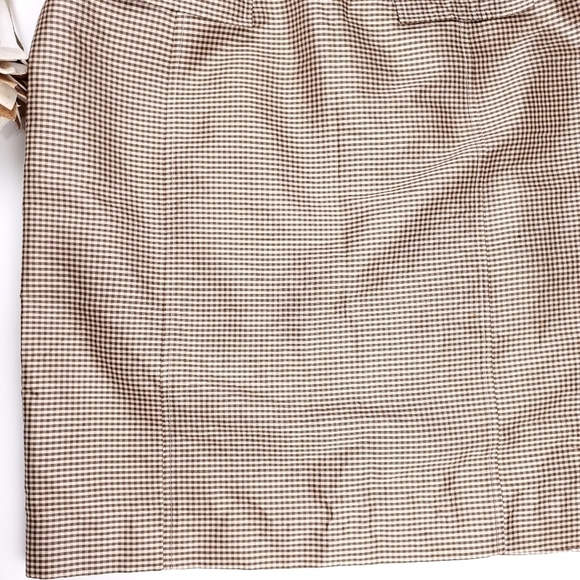 Lands' End Silk Plaid Check Silk Pencil Skirt Sz 6 - Picture 10 of 10